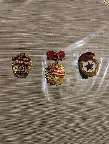 nişan dekor: Qara boyunbağı və 3 ədəd sovet dövrü nişan dəsti - Boyunbağı: qara — 2
