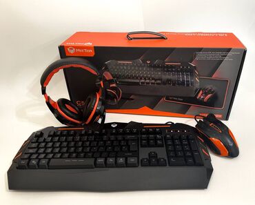 беспроводные клавиатура и мышь: Игровой комплект Gaming Combo 4-in-1 Meetion MT-C500 ENG/ESP