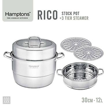 pot: Набор Hamptons RICO: кастрюля (stock pot) с пароваркой на 3 уровня - — 1