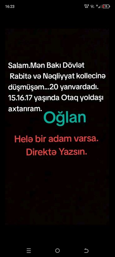 ilkin odenissiz menziller: Salam 20 yanvar metrosu yaxınlığında. kirayə ev axtarıram. 1 ci kursa