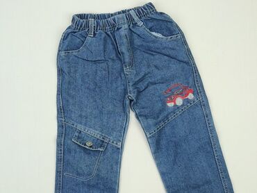 jeansy białe z wysokim stanem: Jeans, 4-5 years, 110, condition - Very good