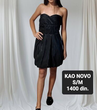 ps crvena haljina: 0101 Brand S (EU 36), bоја - Crna, Koktel, klub, Top (bez rukava)