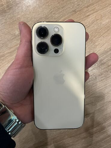 Apple iPhone: IPhone 14 Pro, 128 GB, Matte Gold, Simsiz şarj, Face ID