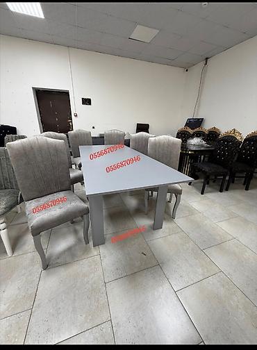 kreslo gence: Qonaq otağı üçün, Yeni, Açılmayan, Dördbucaq masa, 6 stul — 6