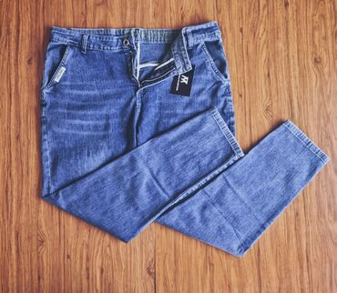 парный одежда: Джинсы 3XL (EU 46), цвет - Синий