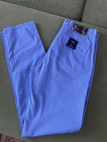 брюки лен мужские: Брюки цвет - Голубой