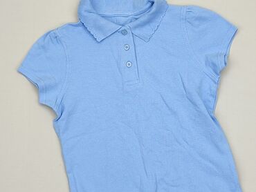 błękitny top: T-shirt, George, 7 years, 116-122 cm, condition - Perfect