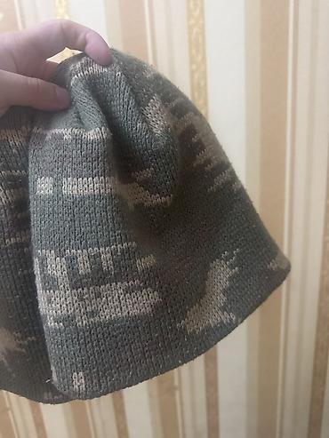 Головные уборы: Kamuflyaj naxışlı toxunma papaq (beanie) - Rəng: yaşıl və qumlu — 2