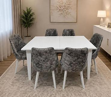 Qonaq otağı üçün, İşlənmiş, Açılan, Kvadrat masa, 6 stul lalafo.az -da Qonaq otağı üçün, İşlənmiş, Açılan, Kvadrat masa, 6 stul