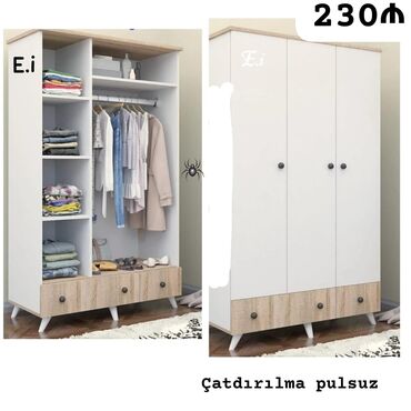 demir su çəni: Yeni, Açılan, Düz dolab, Qarderob, paltar dolabı