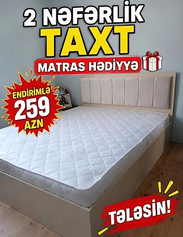 metbex divan desti: İki nəfərlik taxt - Dəst: taxt + matras hədiyyə - Başlıq hissəsi — 1