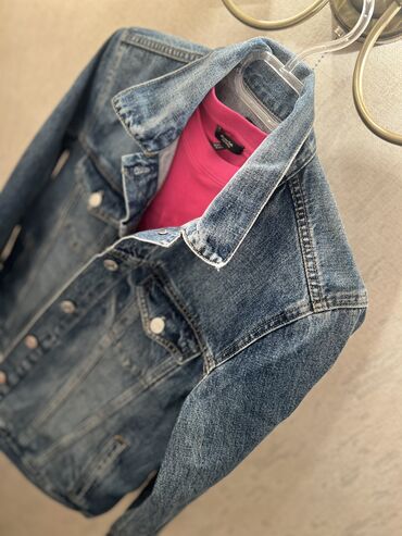 розовый куртка: Джинсовая куртка, Классическая модель, Лето, XS (EU 34), S (EU 36)