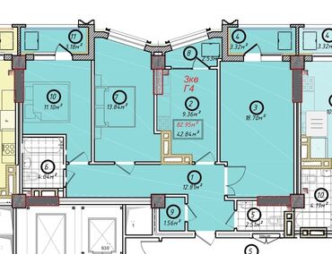 продаю квартиру в аламедин 1: Подготовительные работы, Элитка, 3 комнаты, 83 м²