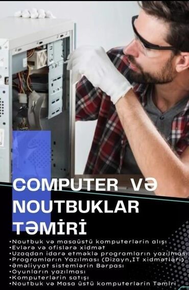 Masaüstü kompüterlər və iş stansiyaları: ✅printerlərin təmiri ✅kartriclərin doldurulması ✅komputerlərin təmiri