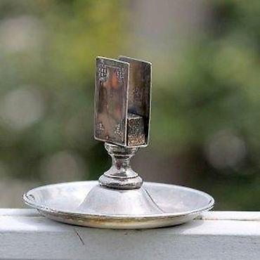Ostali kućni dekor: Extra rare Vintage POSREBRENA pepeljara držač kutije šibica. Vrlo — 10