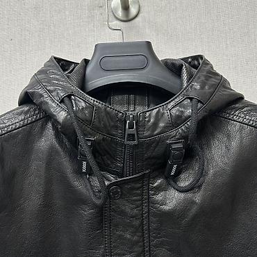 коженная: Мужская куртка, 2XL, Новый, цвет - Черный, Платная доставка — 3