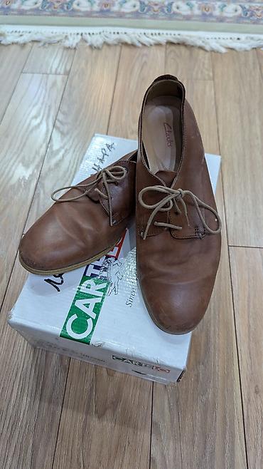 босоножки 35: Мужские туфли, 41, Clarks, Б/у, цвет - Коричневый, Самовывоз — 1