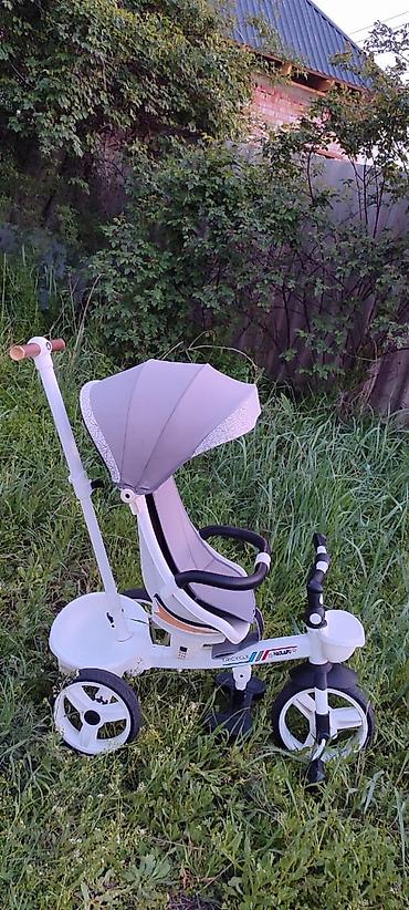 батут большой: Детский трехколесный велосипед-коляска (tricycle) с родительской — 2