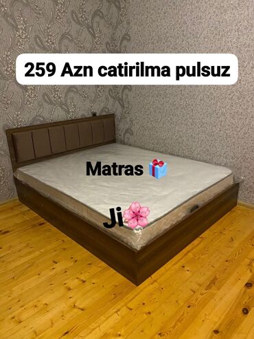 yatag mebel: Yeni, İkinəfərlik çarpayı, Bazasız, Matras ilə, Siyirməsiz