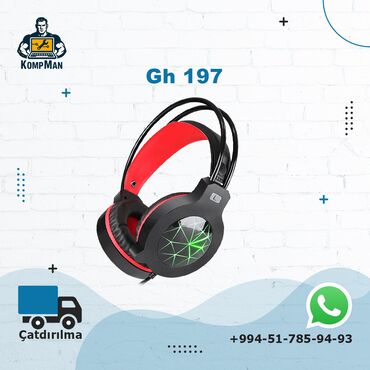 Səsgücləndiricilər, qulaqlıqlar və mikrofonlar: 🎮 GH 197 – Oyun Dünyasına Dərin Səs ilə Daxil Ol! 🔥 Oyunçular üçün