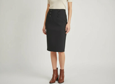 czarne ołówkowe spódnice z wysokim stanem: Women`s skirt, size S