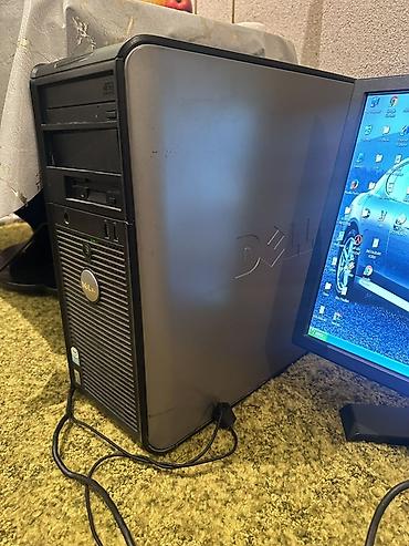 printer 3 u birində: Dell OptiPlex 320 ofis kompüteri + monitor/klaviatura/siçan seti — 1