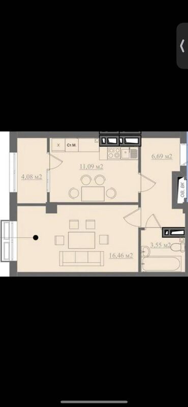 ищу квартиру дордой рынок рядом: 1 комната, 43 м², Элитка, 10 этаж, Евроремонт
