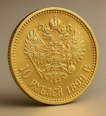 qızıl sikke: Rus İmperiyası qızıl sikkəsi – 10 rubl, 1899 - Nominal: 10 rubl - İl — 2