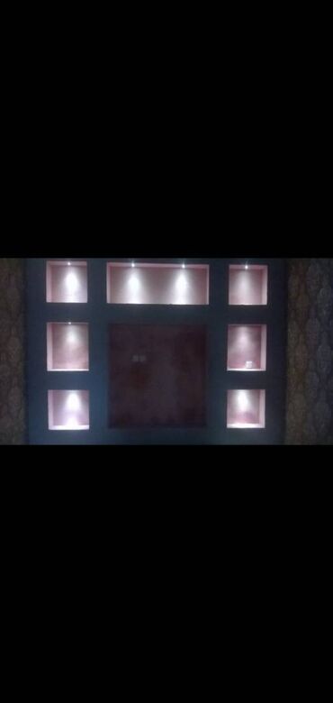 Malyar işləri: Hər növ Alcipan işləri görülür. Düz sadə tavan. Ara kəsmə divar — 24