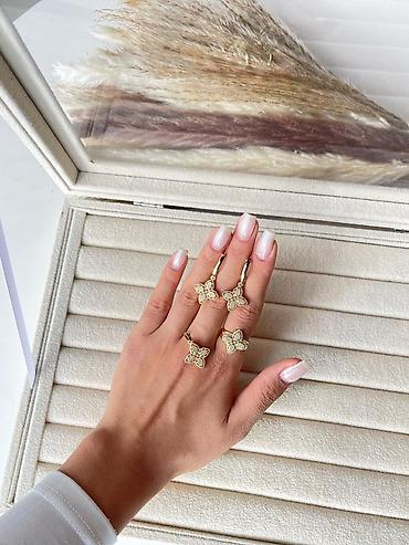 Bijuteriya dəstləri: Qadın zinət əşyaları dəstləri – müxtəlif modellər - Dördbuta (yonca) — 5