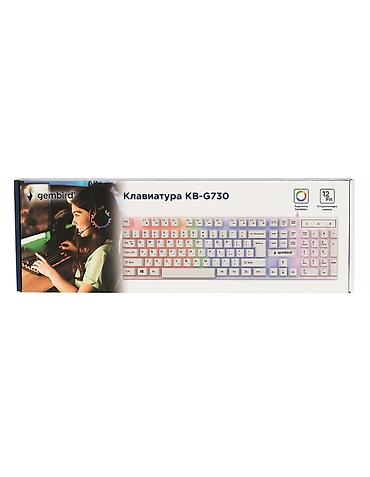 f6: Gembird oyun klaviaturası - Rəngli Rainbow işıqlandırma: bütün səth — 9