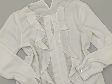 białe bluzki z długim rękawem stradivarius: Blouse, L (EU 40), condition - Good