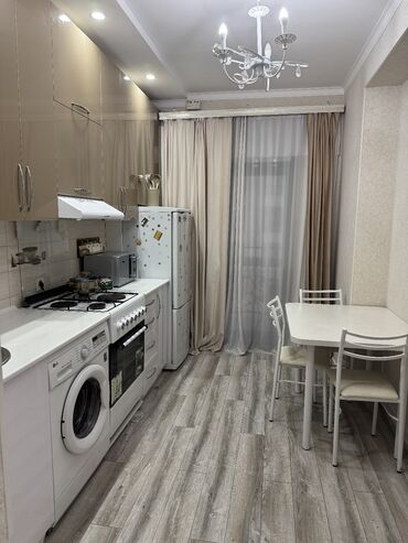 квартира долгосрочное кызыл аскер: 1 комната, 37 м², Элитка, 8 этаж, Евроремонт