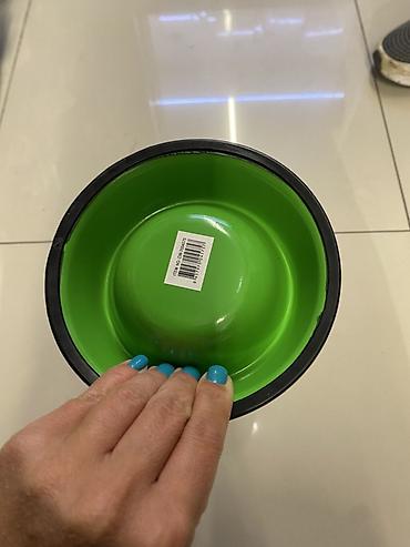 Pet Equipment & Accessories: Posuda za hranu/vodu za kućne ljubimce – zelena - Materijal: metal — 3