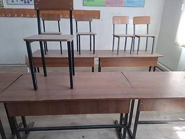 Комплект парт и стульев: Комплект парты и стула, Б/у — 20