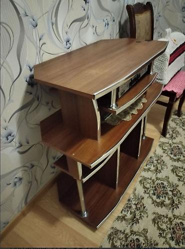 TV altlığı: Televizor üçün çoxsəviyyəli TV stendi/rəf - Material: laminat ağac — 2
