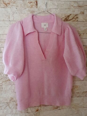 zenske satenske kosulje: H&M, S (EU 36), Embroidery, color - Pink