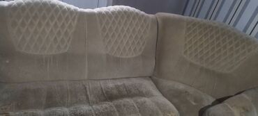 диван 4000: Модульный диван, цвет - Бежевый, Б/у