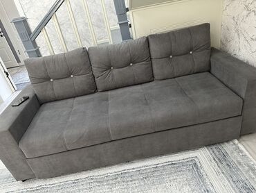 мебел для дома: Диван-кровать, цвет - Серый, Новый