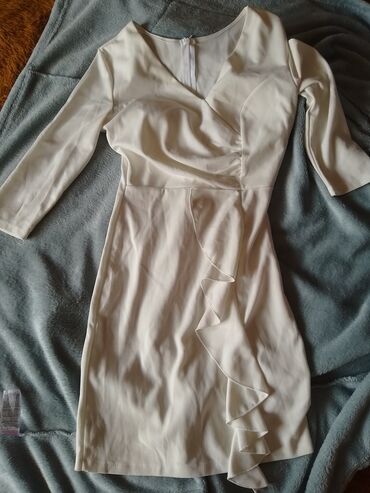 duga haljina na jedno rame: S (EU 36), bоја - Bež, Drugi stil, Dugih rukava
