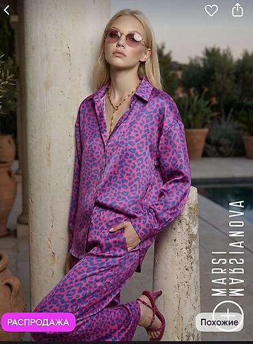 Женская одежда: Яркий женский комплект в стиле soft tailoring с анималистичным — 3
