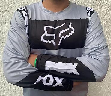 Sportska odeća: FOX dres sa dugim rukavima – sivi/ crni - Sportski dres za vožnju — 2