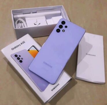 təzə telefon: Samsung Galaxy A32, 64 GB, rəng - Mavi, Sensor, Barmaq izi, İki sim kartlı