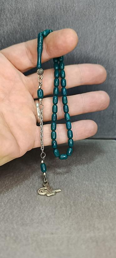 Təsbehlər: Məhsul: Təsbeh dəsti - Naxışlı metal imaməli və zəncirli təsbeh - — 8