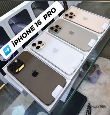 en ucuz telefonlar: IPhone 16 Pro, 256 GB, Qızılı, Zəmanət, Face ID