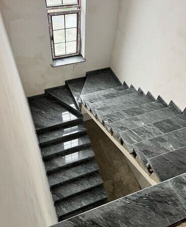 Plitə işləri: Mərmər naxışlı keramoqranit döşəmə və divar kafel işləri - — 10