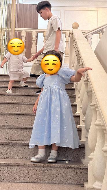 снежинка платье: Детское платье, цвет - Голубой, Б/у — 7
