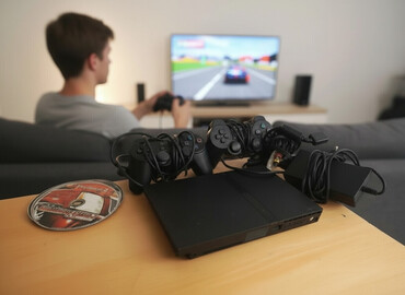 PS2 & PS1 (Sony PlayStation 2 & 1): İdelal vəziyyətdə plastation 2 slim+1konsol+1 adopdor+6 oyun -da lalafo.az — 7 PS2 & PS1 (Sony PlayStation 2 & 1): İdelal vəziyyətdə plastation 2 slim+1konsol+1 adopdor+6 oyun — 7