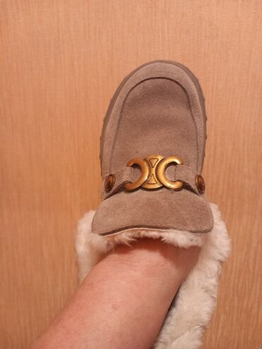 parçadan qadın mokasinlər: Qadın qış loaferi / isti içlikli ayaqqabı 37-38 razmer Təzə kimi -