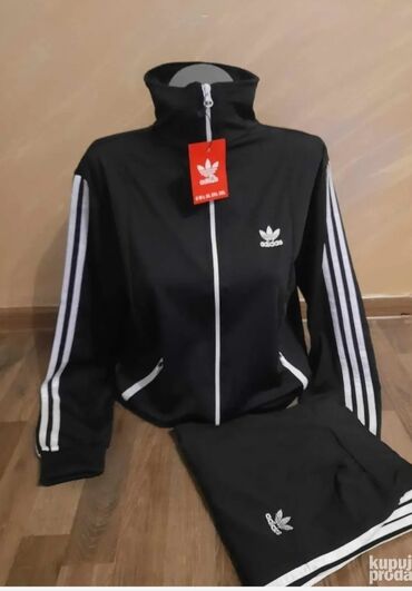 feedback trenerke: Adidas, L (EU 40), Jednobojni, bоја - Crna